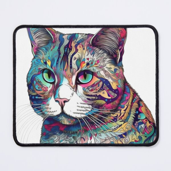 Item preview, Surreal Whisker Wonderland: Domestic American Shorthair & Pointer Breed Art - Creative, Colorful, Imaginative Fur Designs designed and sold by DooodleGod.