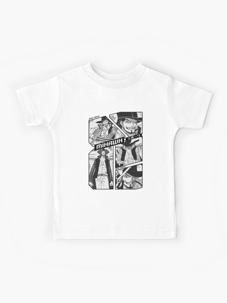 Dracule Mihawk - One Piece v.1 - white version Kids T-Shirt for