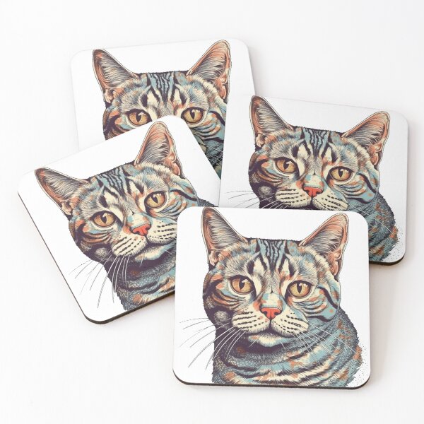 Item preview, American Shorthair - Retro Feline Illustrations & Antique Style Design, Perfect for Pet Lovers! designed and sold by DooodleGod.