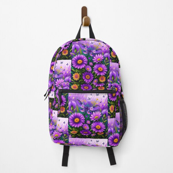 Item preview, Purple Gerbera Daisies Purple Dragonflies Digital designed and sold by purplesensation.