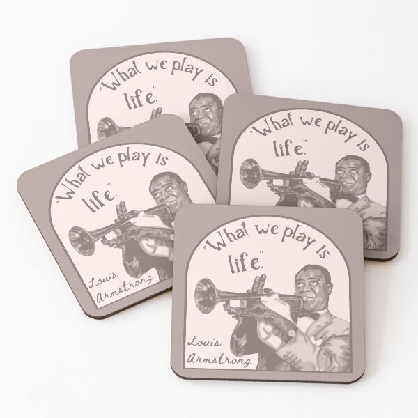 Item preview, Louis Armstrong Portrait And Quote designed and sold by Unhinged Heather.