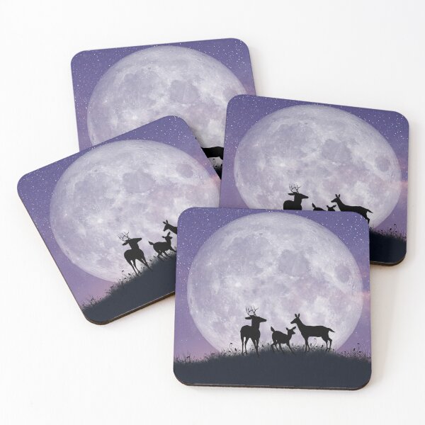 Item preview, Deer Family on a Moonlit Night designed and sold by FineArtography.