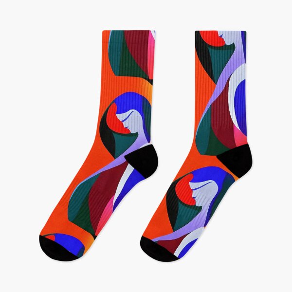 Item preview, Abstract brightly coloured attractive ladies standing back to back in contemporary design  designed and sold by mahercara.