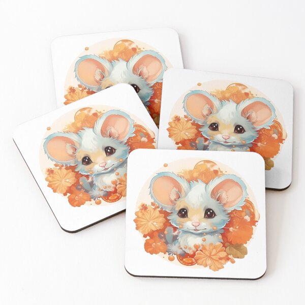 Aperçu de l'œuvre Adorable Mouse Pastel Art créée et vendue par memefit.