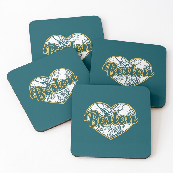 Item preview, Love Boston Hockey Heart City Map designed and sold by KarsonnGreer.