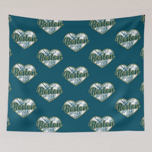 Item preview, Love Boston Hockey Heart City Map designed and sold by KarsonnGreer.