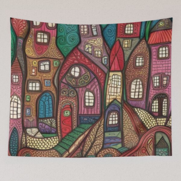 Item preview, Magical Folk Village  designed and sold by EpicFoxArt.