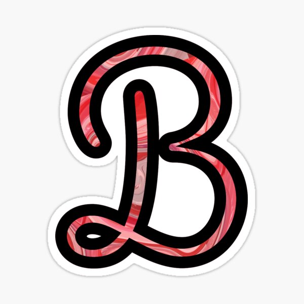 Light Pink Letter B Sticker for Sale by MaeCreates