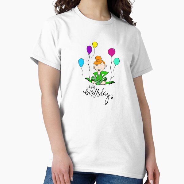 Item preview, Birthday Leap- female, green kilt, tangerine hair designed and sold by LizCaityArt.