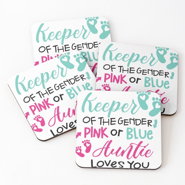 Item preview, Keeper Of The Gender Pink or Blue Auntie Loves You designed and sold by simmoredsign.
