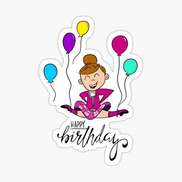 Item preview, Birthday Leap- female, pink kilt, light brown hair designed and sold by LizCaityArt.