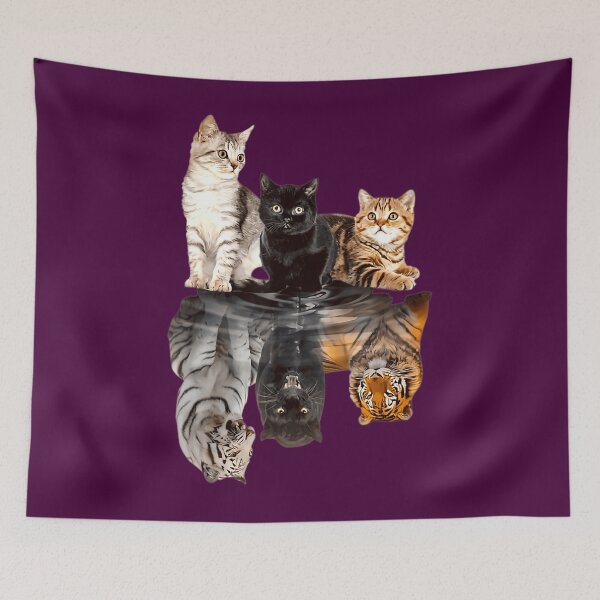 Item preview, Cats Reflection Mirror Cheetah Tiger Puma Cat & Animal Lover 		 designed and sold by quyhqajlmgt27.