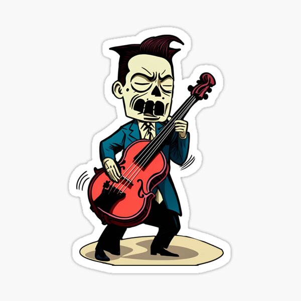 rockabilly zombie Sticker