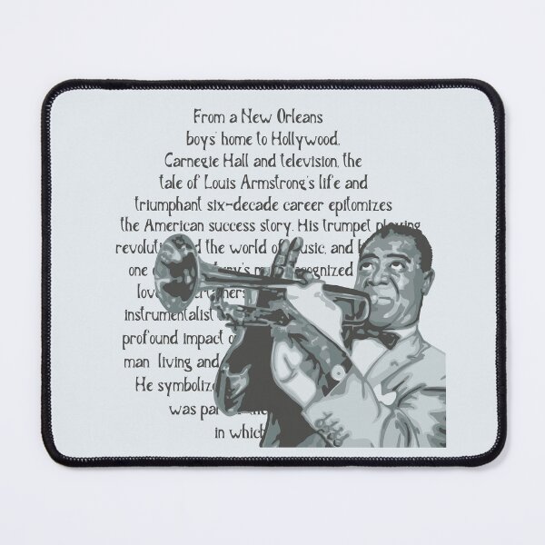 Item preview, Louis Armstrong Portrait And Quote designed and sold by Unhinged Heather.