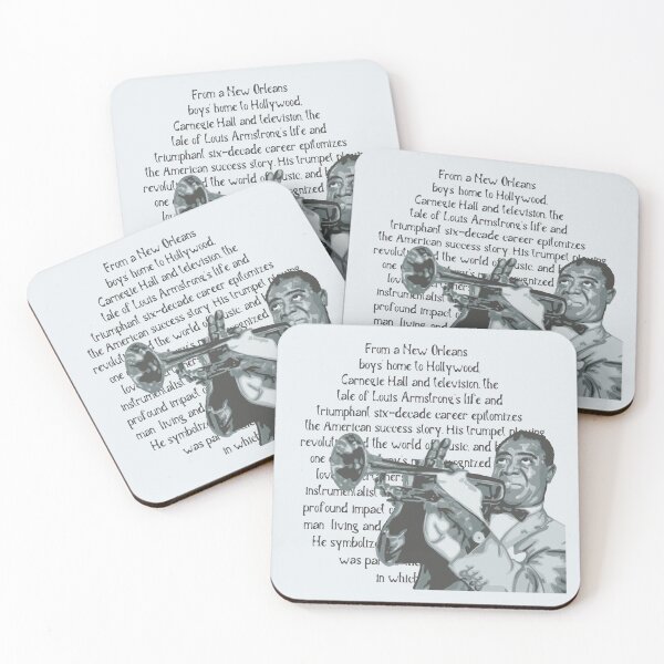Item preview, Louis Armstrong Portrait And Quote designed and sold by Unhinged Heather.