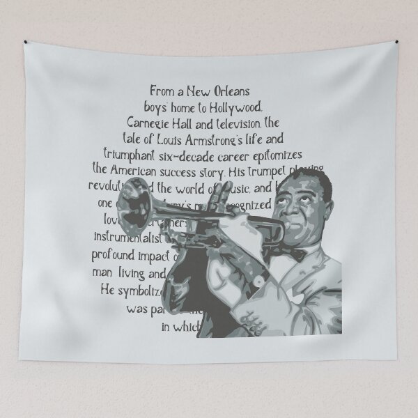 Item preview, Louis Armstrong Portrait And Quote designed and sold by Unhinged Heather.