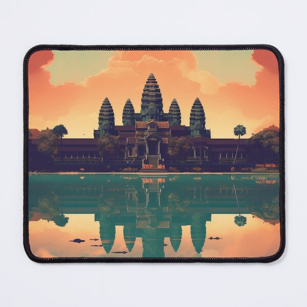 Item preview, Angkor Wat, Cambodia | Retro Art designed and sold by DigitalDugong.