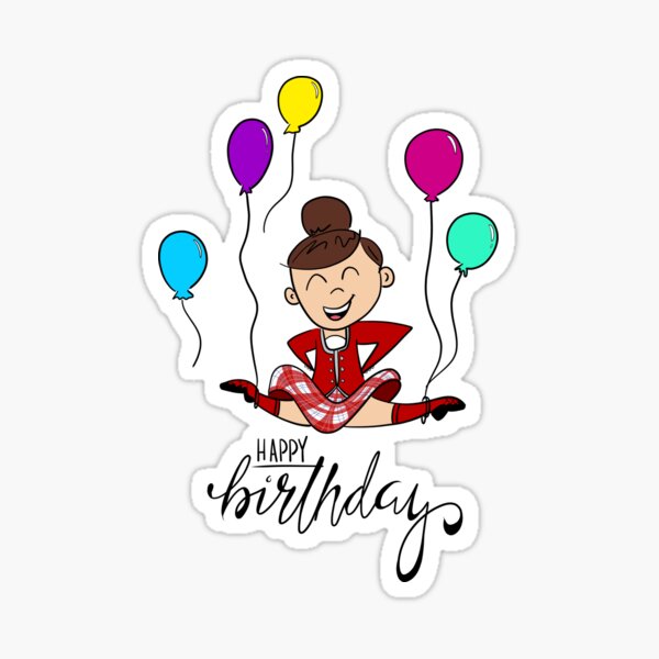 Item preview, Birthday Leap- Female, red kilt, brown hair designed and sold by LizCaityArt.