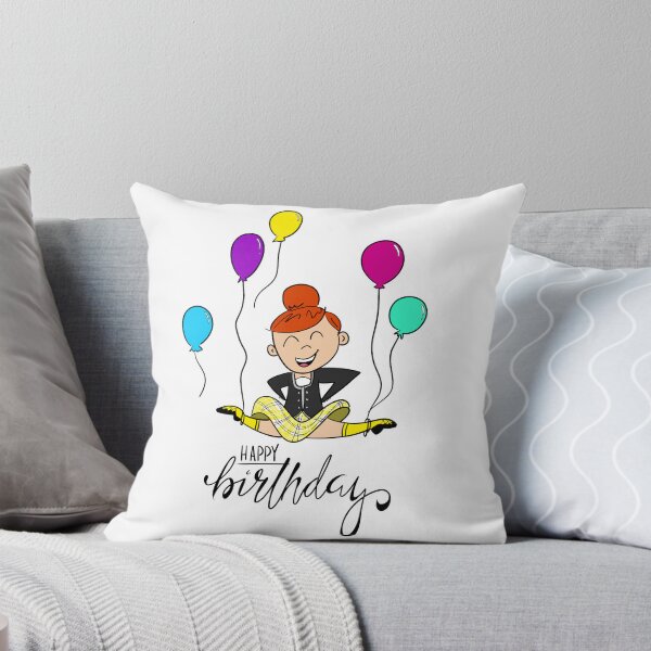 Item preview, Birthday Leap- female, yellow kilt, tangerine hair designed and sold by LizCaityArt.