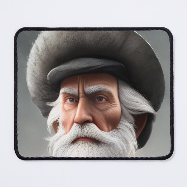 Item preview, Old man with a grey beard, Victorian hat and long white hair perfect designed and sold by greengoodnich.