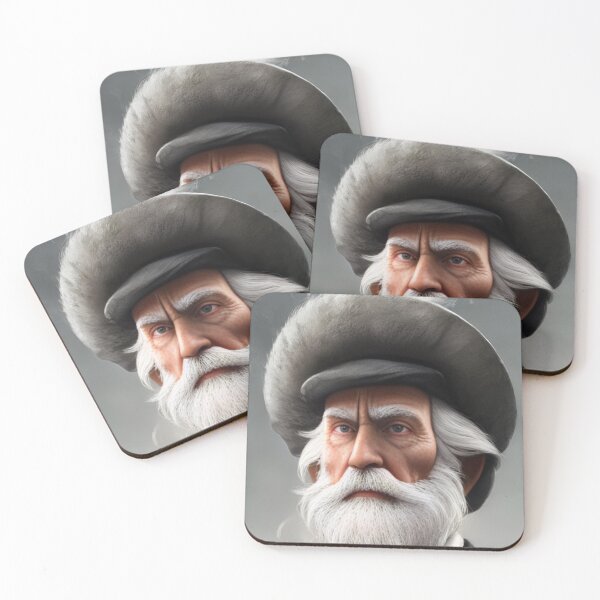 Item preview, Old man with a grey beard, Victorian hat and long white hair perfect designed and sold by greengoodnich.
