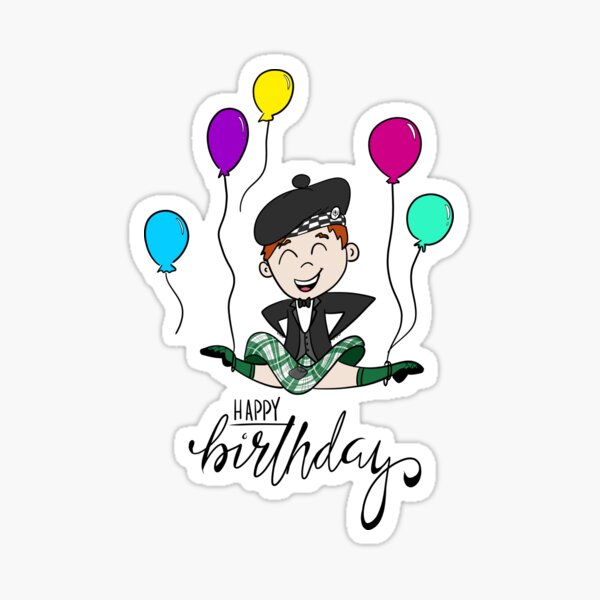Item preview, Birthday Leap- Male, green kilt, red hair designed and sold by LizCaityArt.