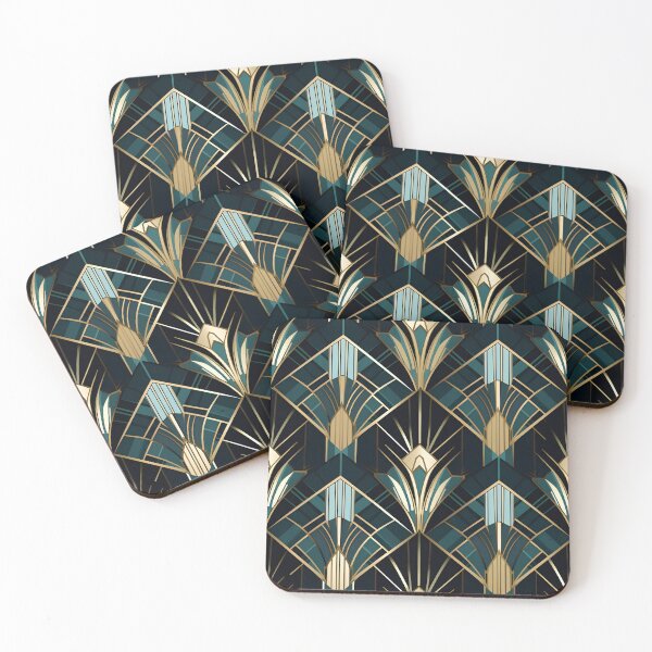 Item preview, Luxurious Art Deco Glam: Geometric Metallic Pattern designed and sold by AdventurerPack.