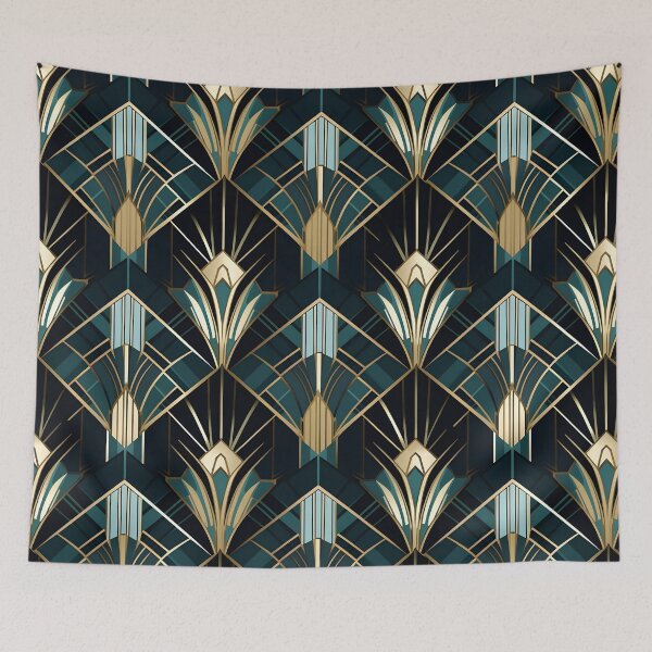 Item preview, Luxurious Art Deco Glam: Geometric Metallic Pattern designed and sold by AdventurerPack.