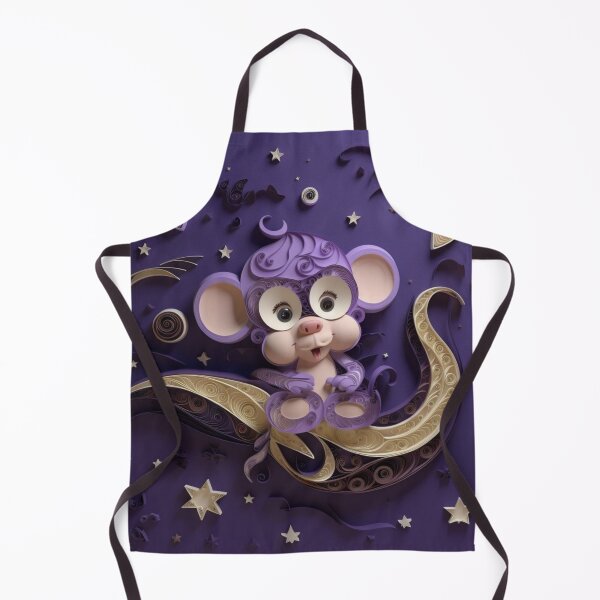 Item preview, Cute purple cartoon zodiac rat on a purple background. 3d illustration designed and sold by aiphotosart.