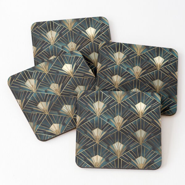 Item preview, Luxurious Art Deco Glam: Geometric Metallic Pattern designed and sold by AdventurerPack.