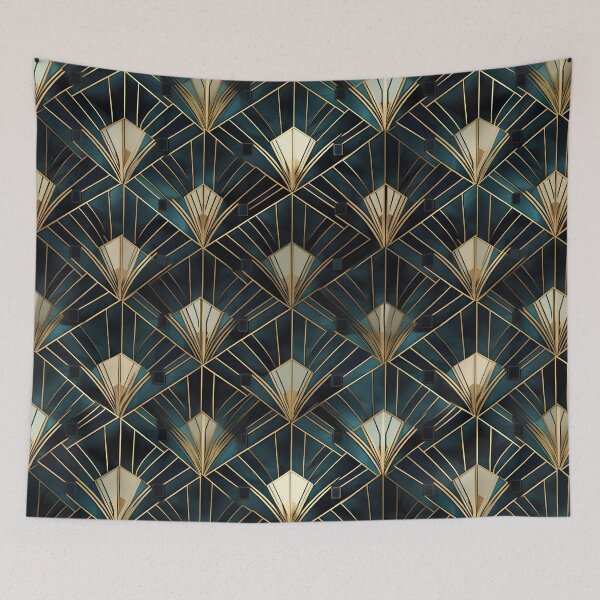 Item preview, Luxurious Art Deco Glam: Geometric Metallic Pattern designed and sold by AdventurerPack.