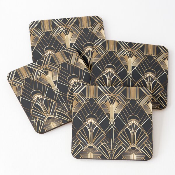 Item preview, Luxurious Art Deco Glam: Geometric Metallic Pattern designed and sold by AdventurerPack.