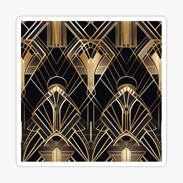 Item preview, Luxurious Art Deco Glam: Geometric Metallic Pattern designed and sold by AdventurerPack.