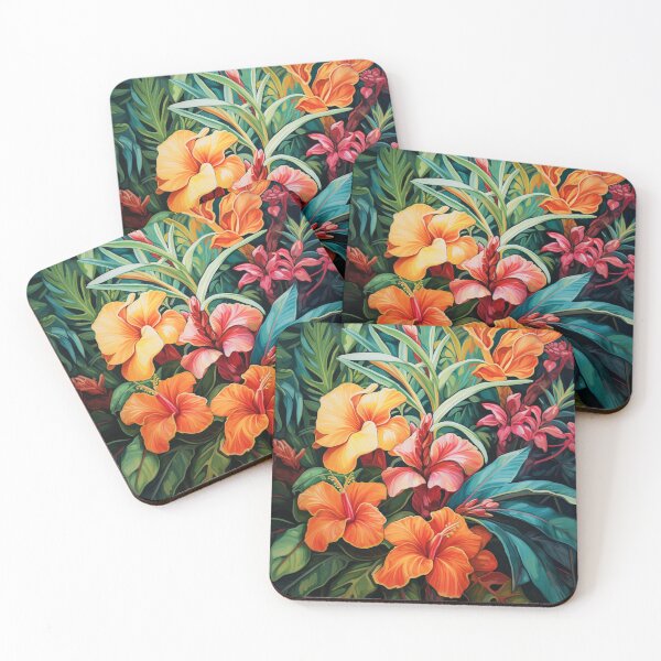 Item preview, Vibrant Exotic Flower Pattern 3 designed and sold by EpicFoxArt.
