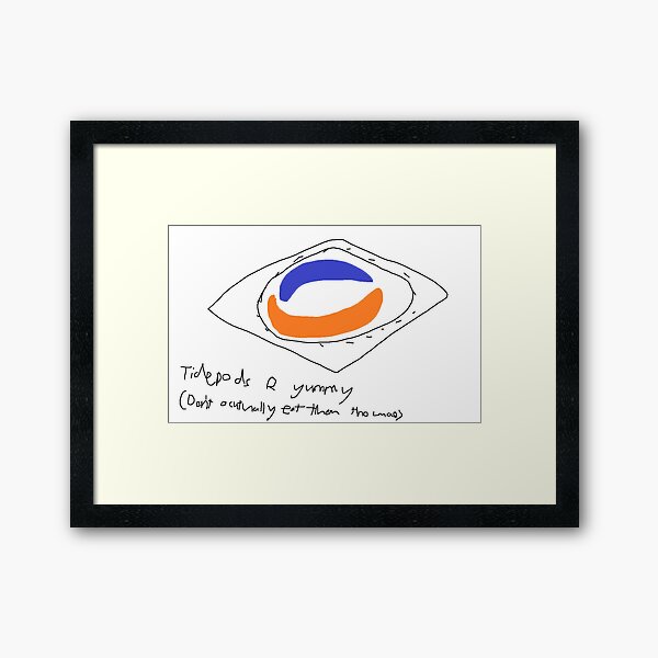 Tide Pod LMao meme Framed Art Print