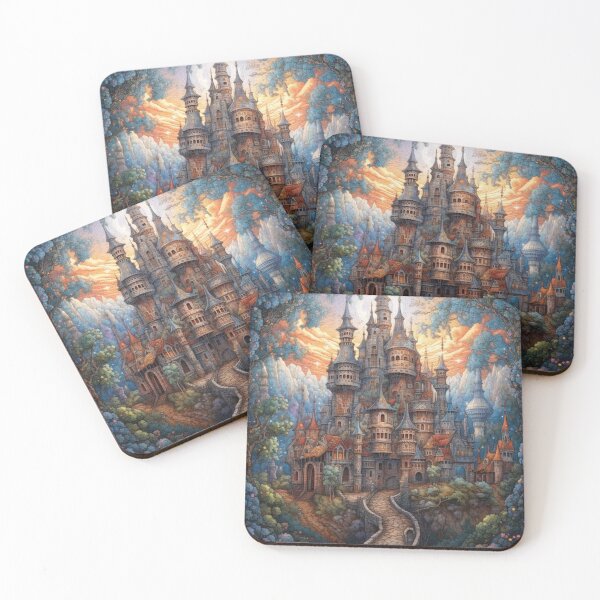 Item preview, Magical Fairytale Castle in Enchanted Woods designed and sold by EpicFoxArt.