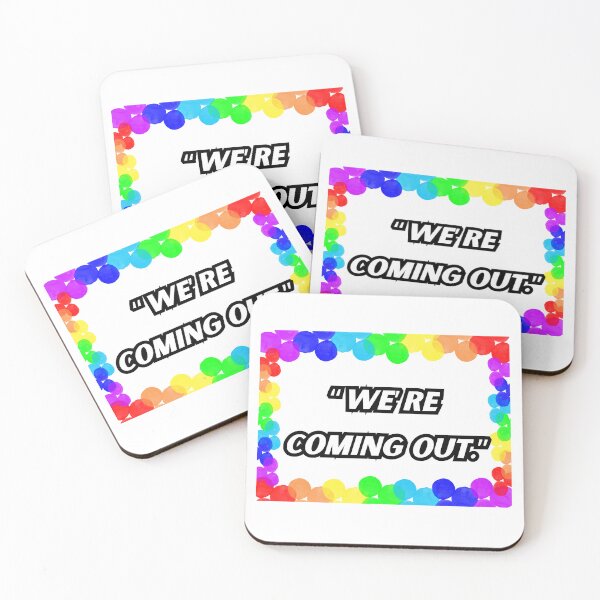 Item preview, We’re  coming out, LGBTQIA Pride designed and sold by ShopULove.