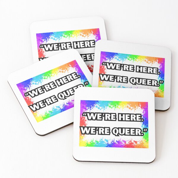 Item preview, We’re here.  We’re queer, LGBTQIA Pride designed and sold by ShopULove.