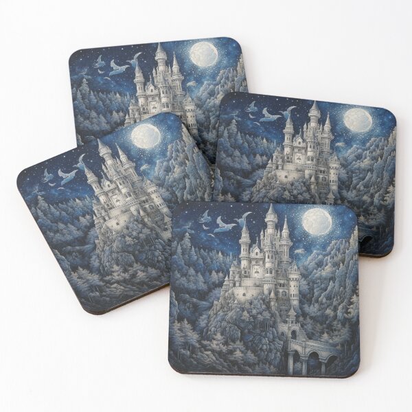 Item preview, Magical Fairytale Castle Beneath Moonlit Sky designed and sold by EpicFoxArt.