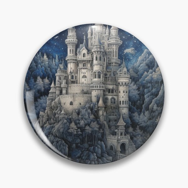 Item preview, Magical Fairytale Castle Beneath Moonlit Sky designed and sold by EpicFoxArt.