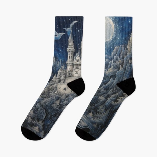 Item preview, Magical Fairytale Castle Beneath Moonlit Sky designed and sold by EpicFoxArt.