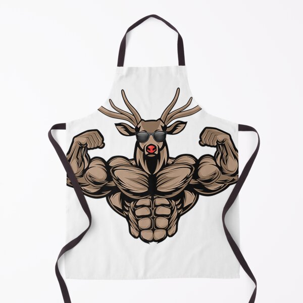 Item preview, Buff Santa's Reindeer Bodybuilding Christmas Gym designed and sold by vernitamcpeake.