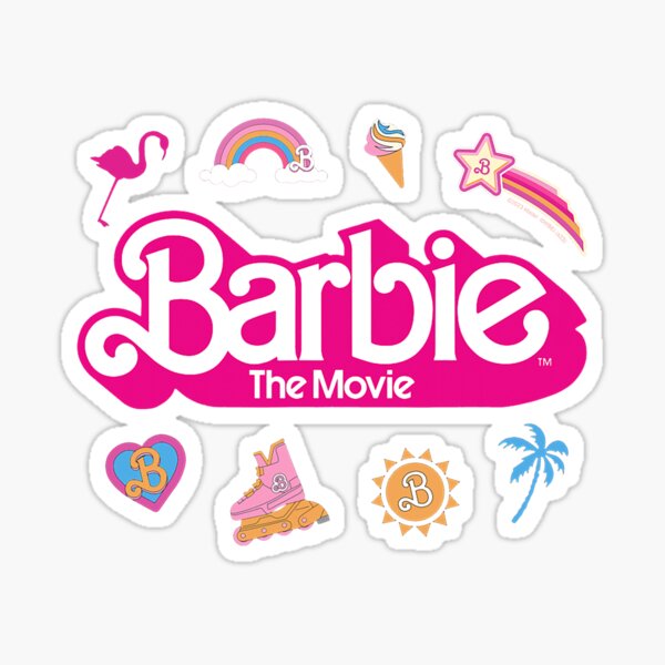 "Barbie The Movie Movie Logo Icons" Sticker for Sale by KeliaOster