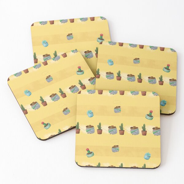 Item preview, Bean and the Cowboy Cacti Challenge - Seamless Pattern, Yellow designed and sold by mwkairos.