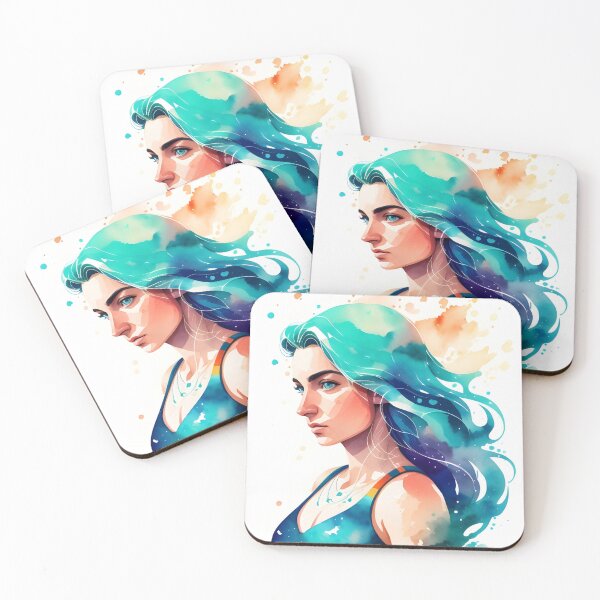 Item preview, Beautiful Aqua Blue Pisces Goddess designed and sold by Erika V..