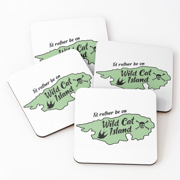 Item preview, I'd Rather Be on Wild Cat Island - Green designed and sold by ChapterAndMirth.