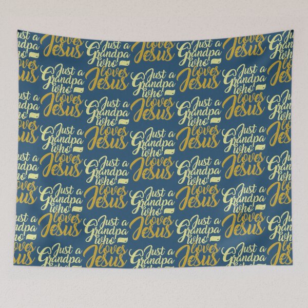Item preview, Mens Just a Grandpa Who Loves Jesus Christian FaithGift designed and sold by PRIAMWORLD.