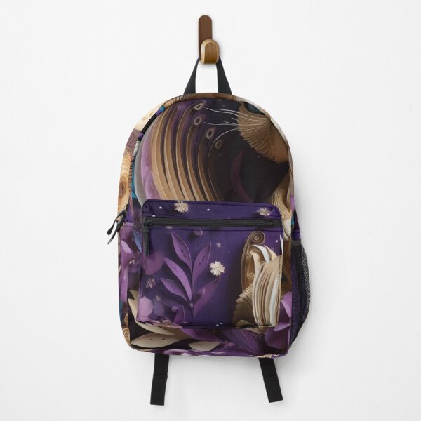 Item preview, Cute cat with flowers on purple background. 3D illustration. designed and sold by aiphotosart.