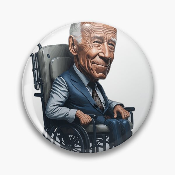 Item preview, Biden caricature wheelchair sticker designed and sold by StikerShock.