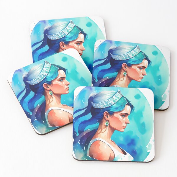 Item preview, Beautiful Aqua Blue Pisces Goddess designed and sold by Erika V..